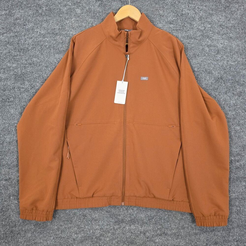 Figs Jacket Mens XL Cobaki Scrub Technical Collection Orange Hospital Nurse Zip